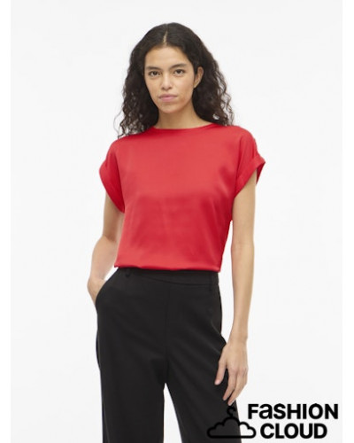 VIELLETTE S/S SATIN TOP - NOOS