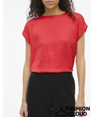 VIELLETTE S/S SATIN TOP - NOOS