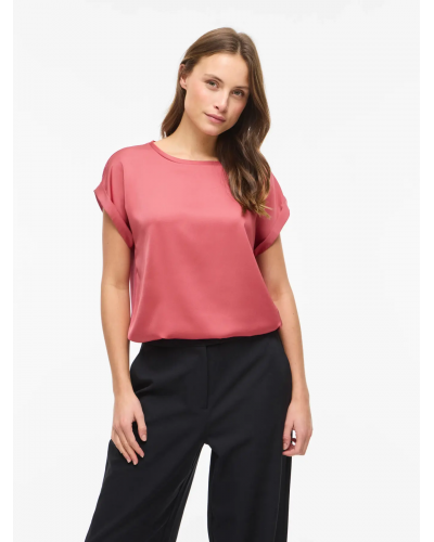 VIELLETTE S/S SATIN TOP - NOOS