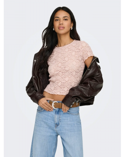 ONLFAITH S/S LACE TOP JRS