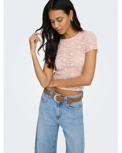 ONLFAITH S/S LACE TOP JRS