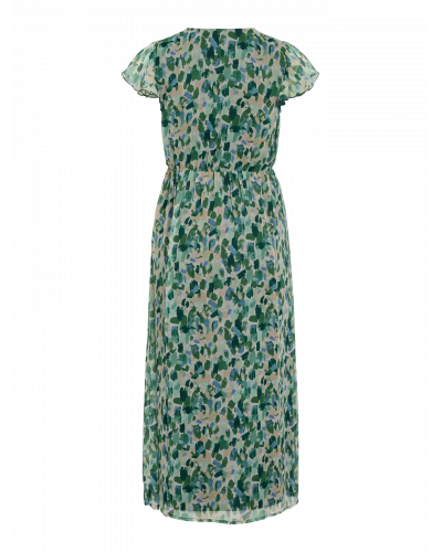 VIEMMA S/S V-NECK MIDI DRESS/KA
