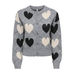Cardigan ONLRITU jacquard con scollo rotondo