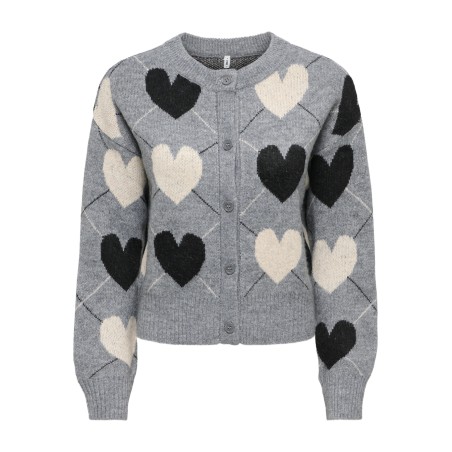 Cardigan ONLRITU jacquard con scollo rotondo