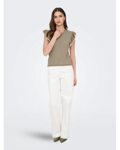 JDYCARICE S/L FRILL PULLOVER KNT NOOS