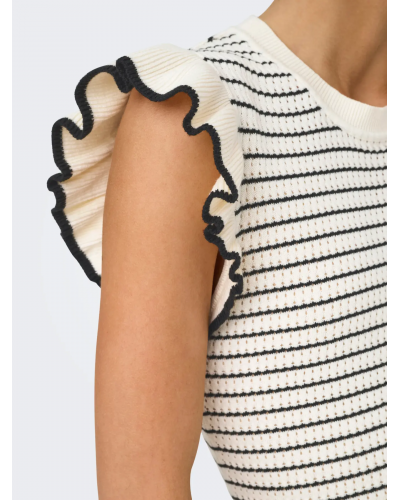 JDYCARICE S/L FRILL PULLOVER KNT NOOS