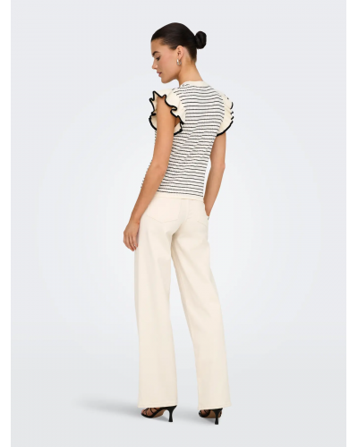 JDYCARICE S/L FRILL PULLOVER KNT NOOS