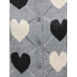ONLRITU Jacquard-Strickjacke mit Rundhalsausschnitt