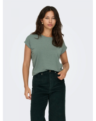 ONLCLAUDIA S/S GLITTER TOP NOOS JRS