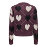 ONLRITU Jacquard-Strickjacke mit Rundhalsausschnitt