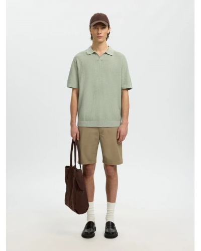 SLHMATTIS SS LINEN BLEND STRUC POLO NOOS