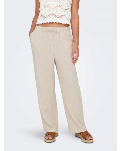 ONLSIESTA MW PULL-UP LINEN BL PNT NOOS