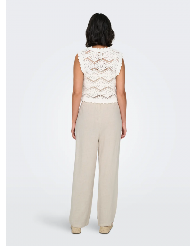 ONLSIESTA MW PULL-UP LINEN BL PNT NOOS