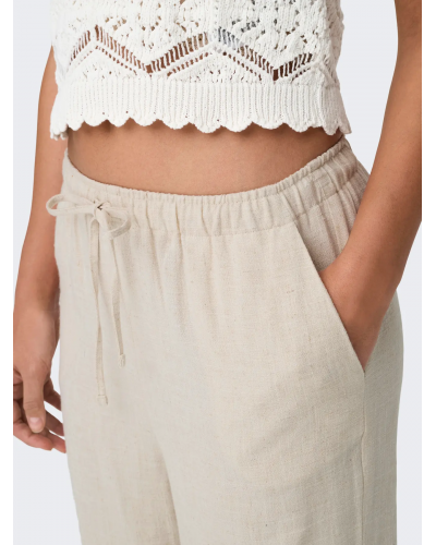 ONLSIESTA MW PULL-UP LINEN BL PNT NOOS