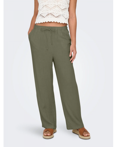 ONLSIESTA MW PULL-UP LINEN BL PNT NOOS