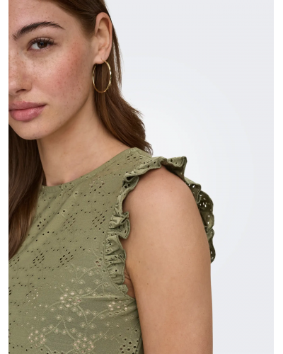 ONLSMILLA S/L FRILL TOP JRS