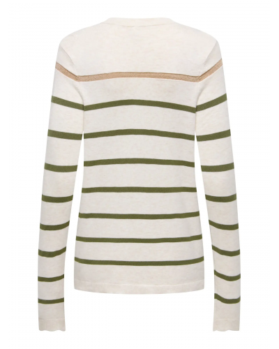 ONLTITA LS STR BUTTON O-NECK CS KNT