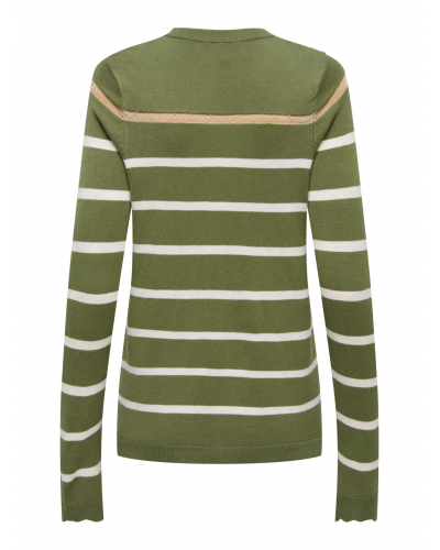 ONLTITA LS STR BUTTON O-NECK CS KNT