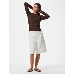 PCNORA Strick-Cardigan mit Rundhalsausschnitt