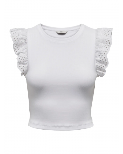ONLMATHILDA S/L LACE DETAIL TOP JRS NOOS
