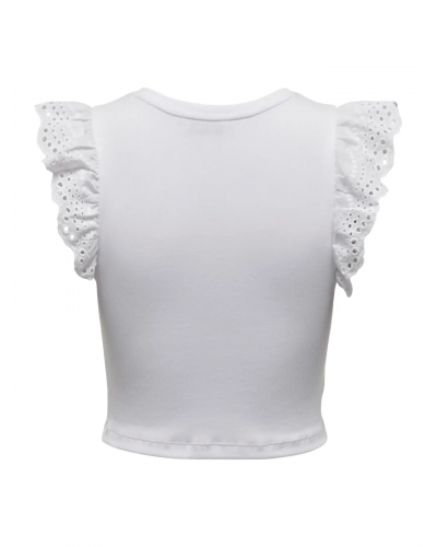 ONLMATHILDA S/L LACE DETAIL TOP JRS NOOS