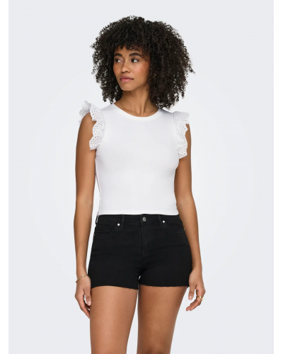 ONLMATHILDA S/L LACE DETAIL TOP JRS NOOS