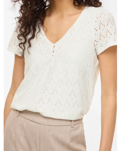 VIAMALINA V-NECK S/S TOP/VOL/PB