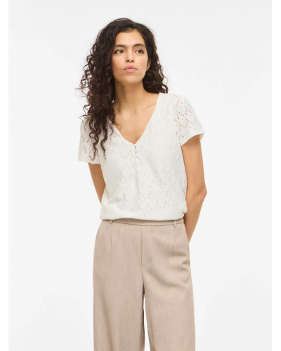 VIAMALINA V-NECK S/S TOP/VOL/PB