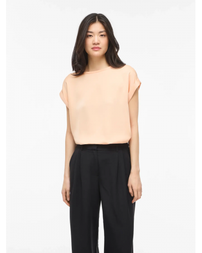 VIELLETTE S/S SATIN TOP - NOOS