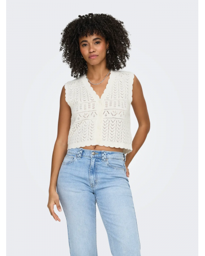 ONLIRINA V-NECK BUTTON VEST KNT NOOS