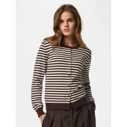 PCNORA Strick-Cardigan mit Rundhalsausschnitt