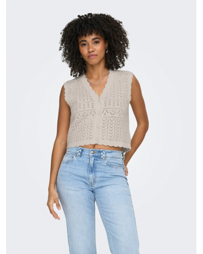 ONLIRINA V-NECK BUTTON VEST KNT NOOS
