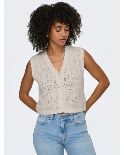 ONLIRINA V-NECK BUTTON VEST KNT NOOS