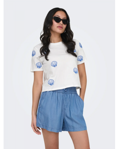 ONLMARISSE S/S EMB TOP BOX JRS