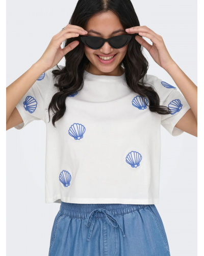 ONLMARISSE S/S EMB TOP BOX JRS