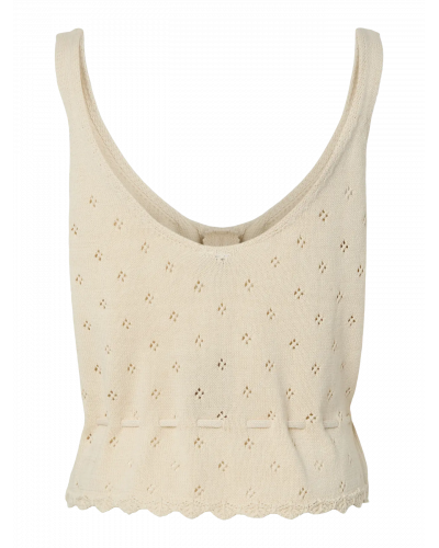 PCPUKA SL U-NECK KNIT TOP BC