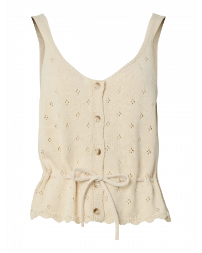 PCPUKA SL U-NECK KNIT TOP BC