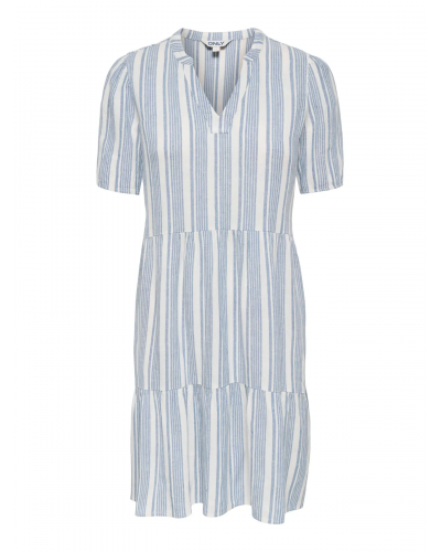 ONLTIRI-GOA SS V-NEC LIN BL DRESS CC PNT