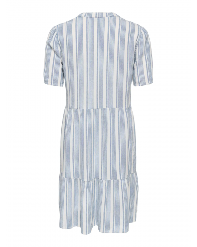 ONLTIRI-GOA SS V-NEC LIN BL DRESS CC PNT