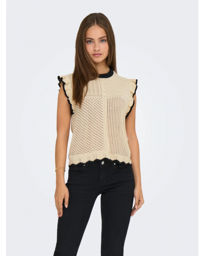 JDYVIOLET S/L FRILL PULLOVER KNT NOOS