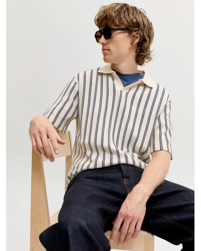 JPRBLUHARRY SS SPLIT NECK POLO SN