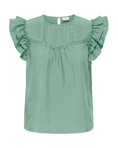 JDYTRAIN S/L LACE TOP WVN DIA