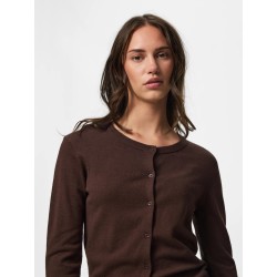 PCNORA Strick-Cardigan mit Rundhalsausschnitt
