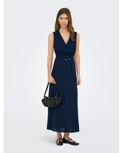 ONLGOA SL LINEN BL LONG DRESS CC PNT