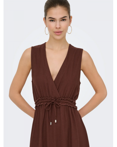 ONLGOA SL LINEN BL LONG DRESS CC PNT