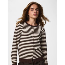 PCNORA Strick-Cardigan mit Rundhalsausschnitt