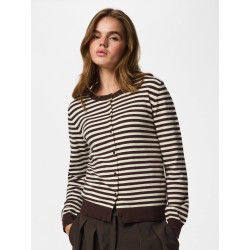 PCNORA Cardigan in maglia con scollo girocollo