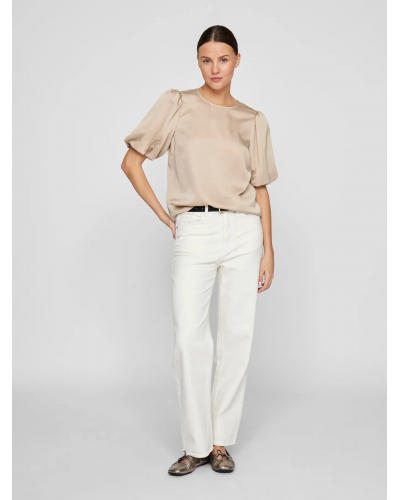 VIELLETTE 2/4 SATIN PUFF TOP - NOOS