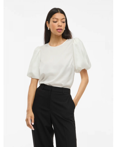 VIELLETTE 2/4 SATIN PUFF TOP - NOOS