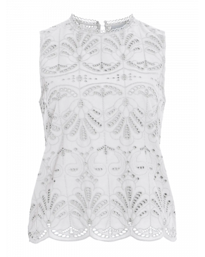 VIYARA O-NECK SL BRODERI ANGLAISE TOP
